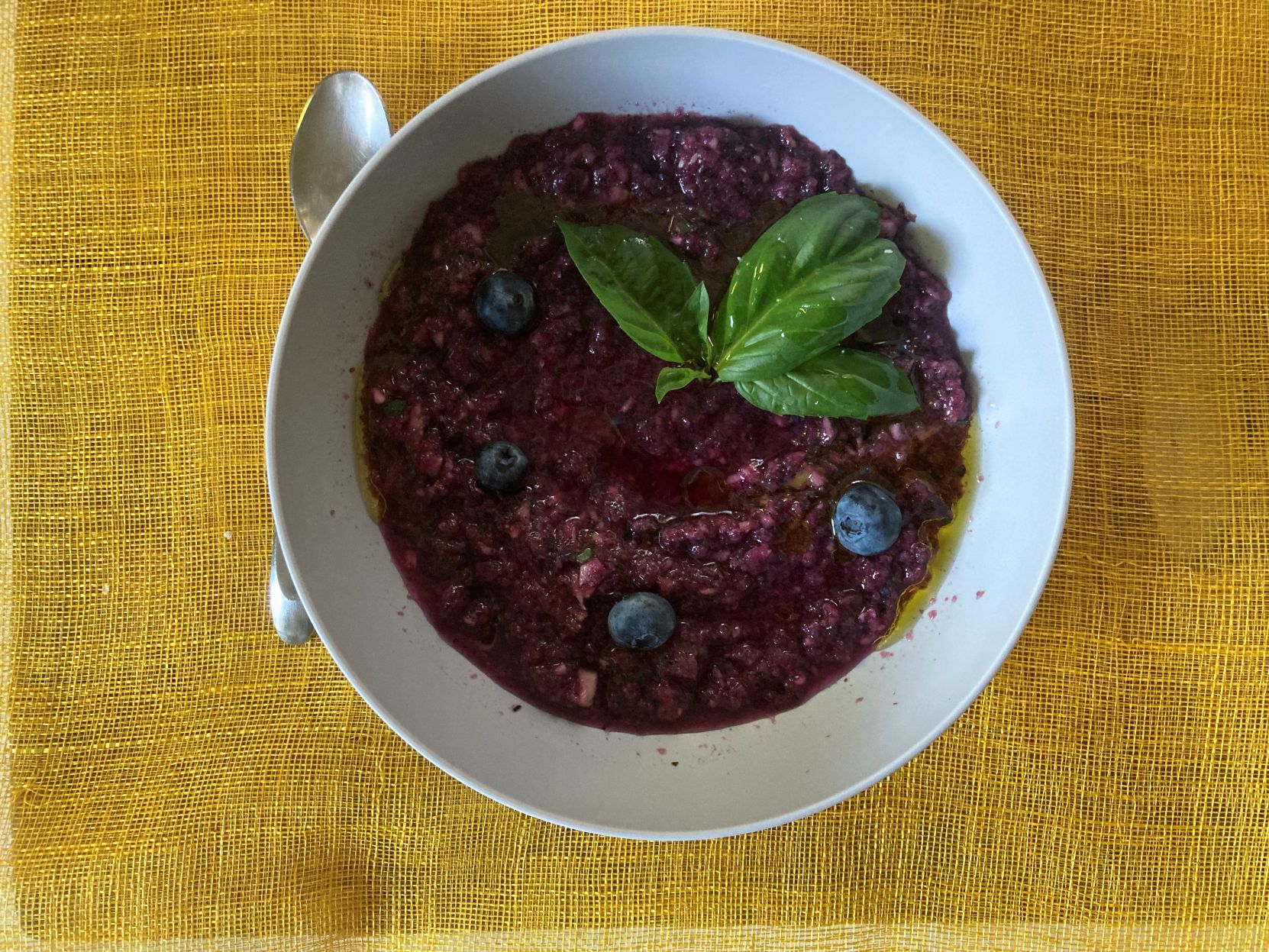 Blueberry gazpacho